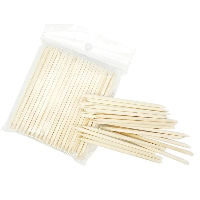 Orange Wood Sticks Set 100 Pcs