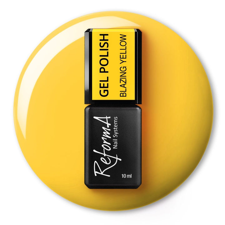 Semi-Permanent Nail Polish Blazing Yellow, 10ml