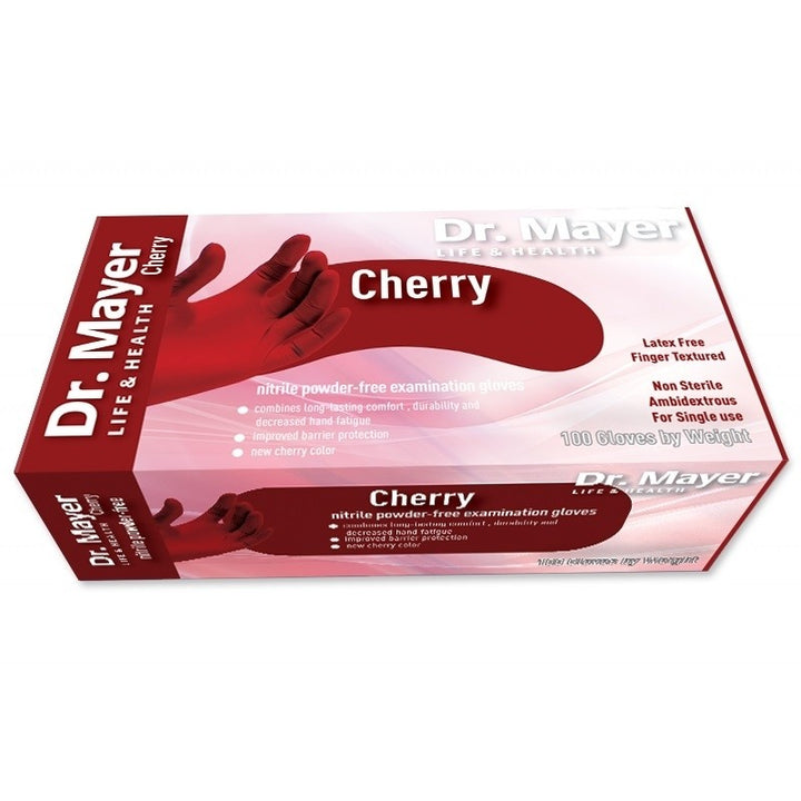 Dr Mayer Cherry Red Nitrile Gloves